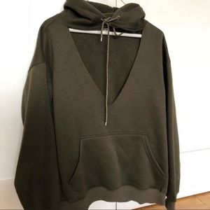 LF oversized deep V sweatshirt small